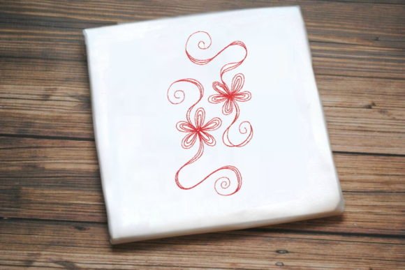 Red One Line Flower: A Holiday Embroidery Review