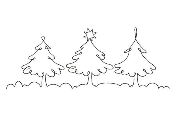 Review: Christmas Trees Line Art for Boutique Apparel