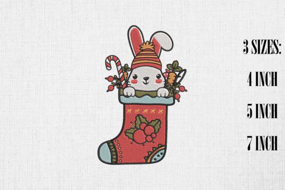 Review: Cute Rabbit Bunny in Christmas Sock Design