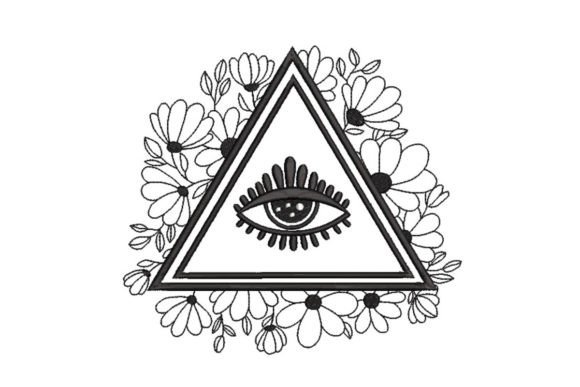 Review: Eye in a Triangle with Flowers Design