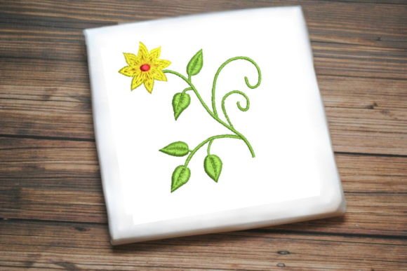 Review: Lovely Yellow Flower Leaves Embroidery Design